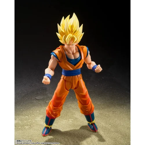 Bandai SHF Super Saiyan Goku Dragon Ball Battle Opening Koku New Articulated Figure Model