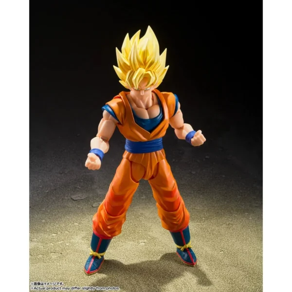 Bandai SHF Super Saiyan Goku Dragon Ball Battle Opening Koku New Articulated Figure Model