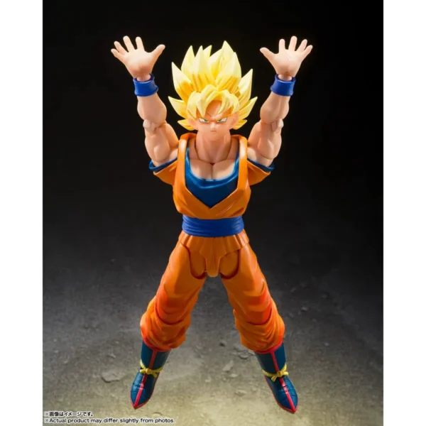 Bandai SHF Super Saiyan Goku Dragon Ball Battle Opening Koku New Articulated Figure Model