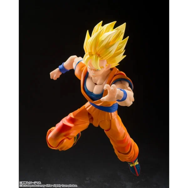 Bandai SHF Super Saiyan Goku Dragon Ball Battle Opening Koku New Articulated Figure Model