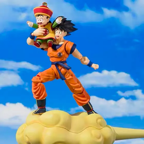 Bandai Tamashii Nations SHF Dragon Ball Goku & Gohan Flying Nimbus Father and Son Pose Action Figure