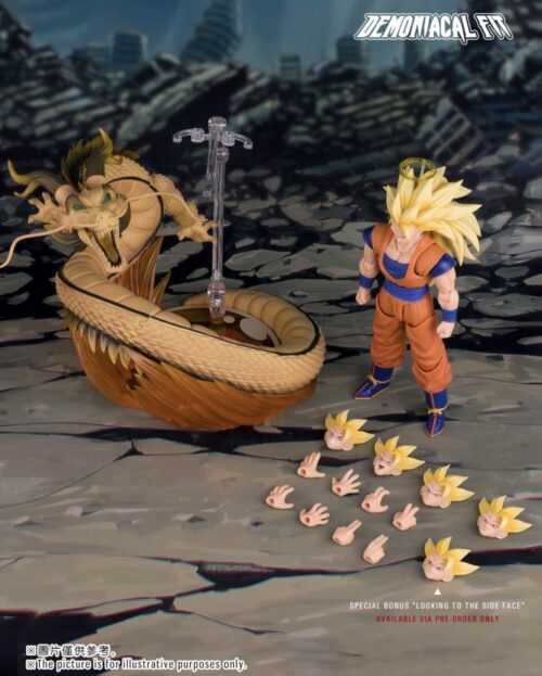 Demoniacal Fit SSJ3 Goku Figure Dragon Ball Z SHF Super Saiyan Goku Figurine Dragon Blaster Action Figures Model Toy